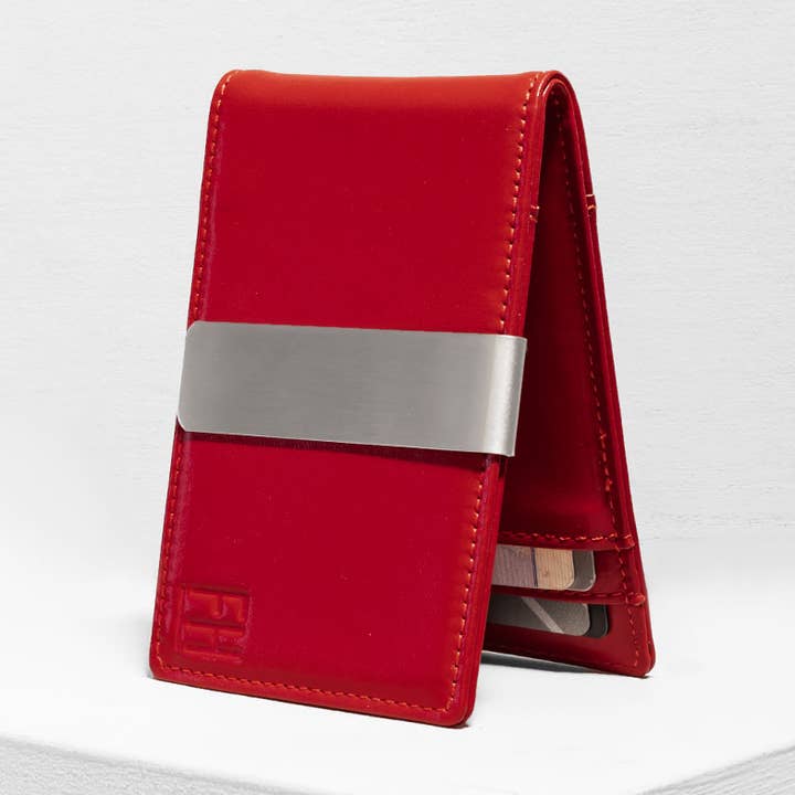 Red Money Clip Wallet for wholesale by Forrest & Harold