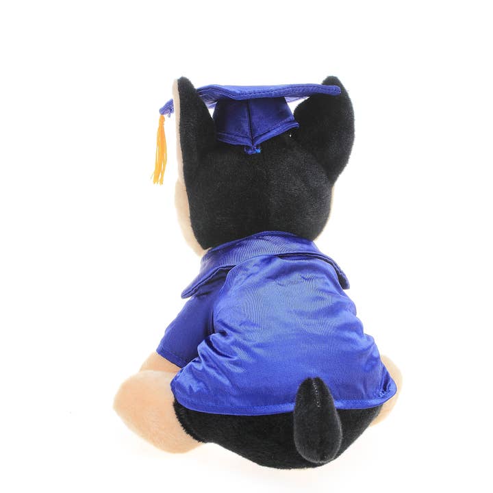 Plushland - Wholesale Stuffed/Plush Toy - Kids & Baby - Graduation Animals--German Shepard 11" with custom imprint