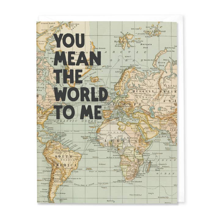 You Mean the World To Me Love Card for wholesale by Hitchcock Paper Co.