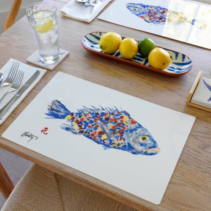 Rainbow Fish Placemat | Beach House for wholesale by Fish Aye Trading