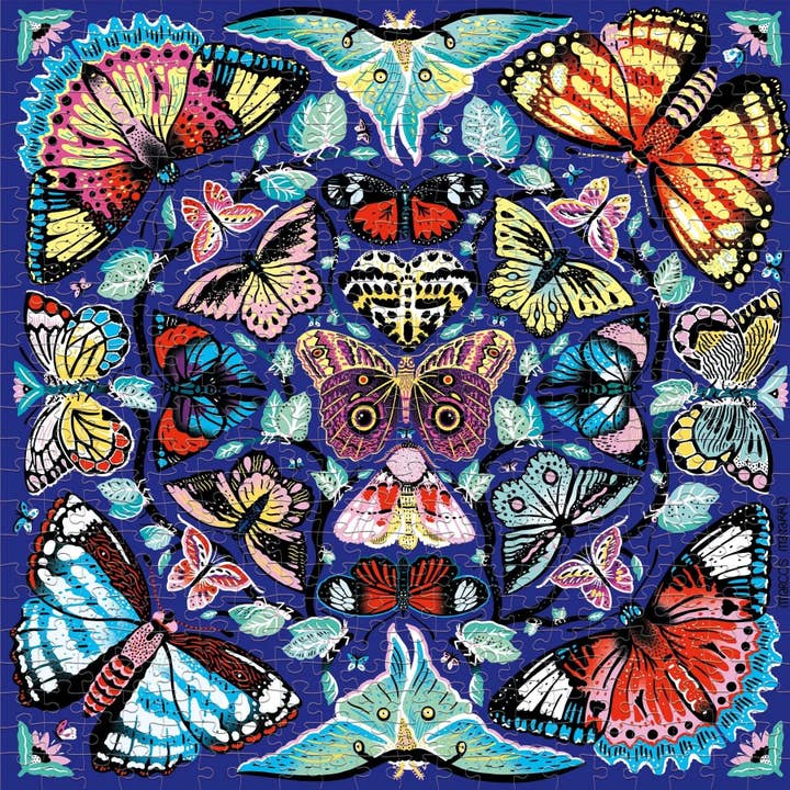 Chronicle Books - Wholesale Puzzle - Adult - Kaleido-Butterflies 500 Piece Family Puzzle2