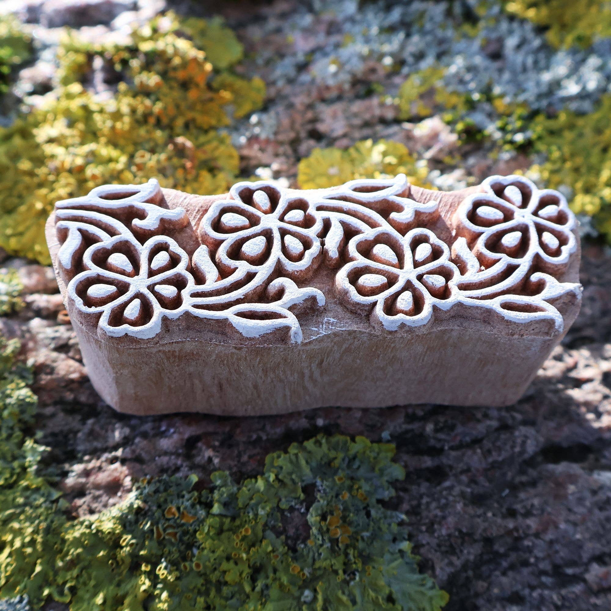 Tribal Trade GmbH – Engroshandel Gummistempel/pyntestempel – Stempel trækant 7,5 cm model 07 kant træstempel6