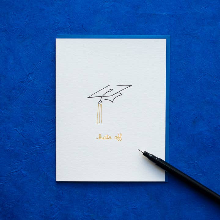 Albertine Press - Wholesale Graduation Card - Hats Off Greeting Card