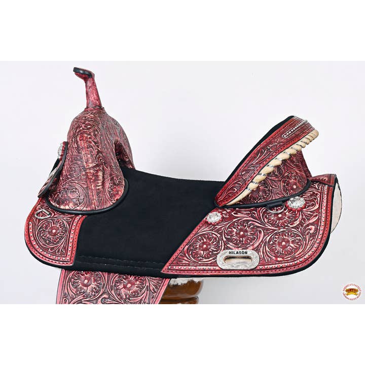 HILASON - Wholesale Horseback Riding Gear - Hilason Western Horse Treeless Trail Barrel Saddle American Leather