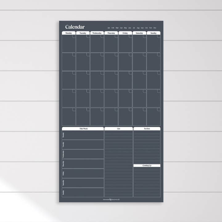 Peel & Stick Wall Planner | Reusable Command Centre • 40x70cm • Ink for wholesale by Organising Life Beautifully