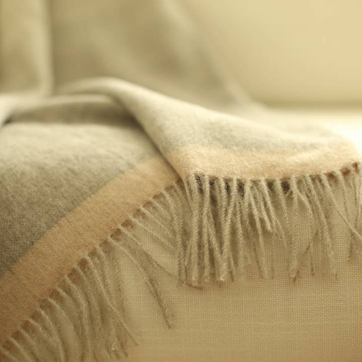 Andes Connection - Wholesale Throw Blanket - Alpaca Blanket/ Throw Grey Ombre