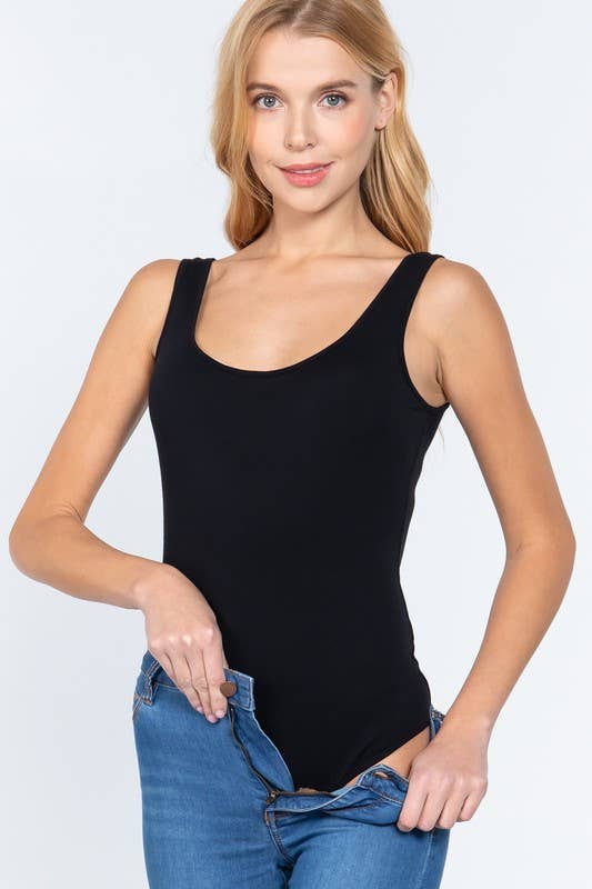 Vanilla Monkey – wholesale Bodysuit - Dam – Ärmlös Dubbel Rund-urringning Bomull Bodysuit1