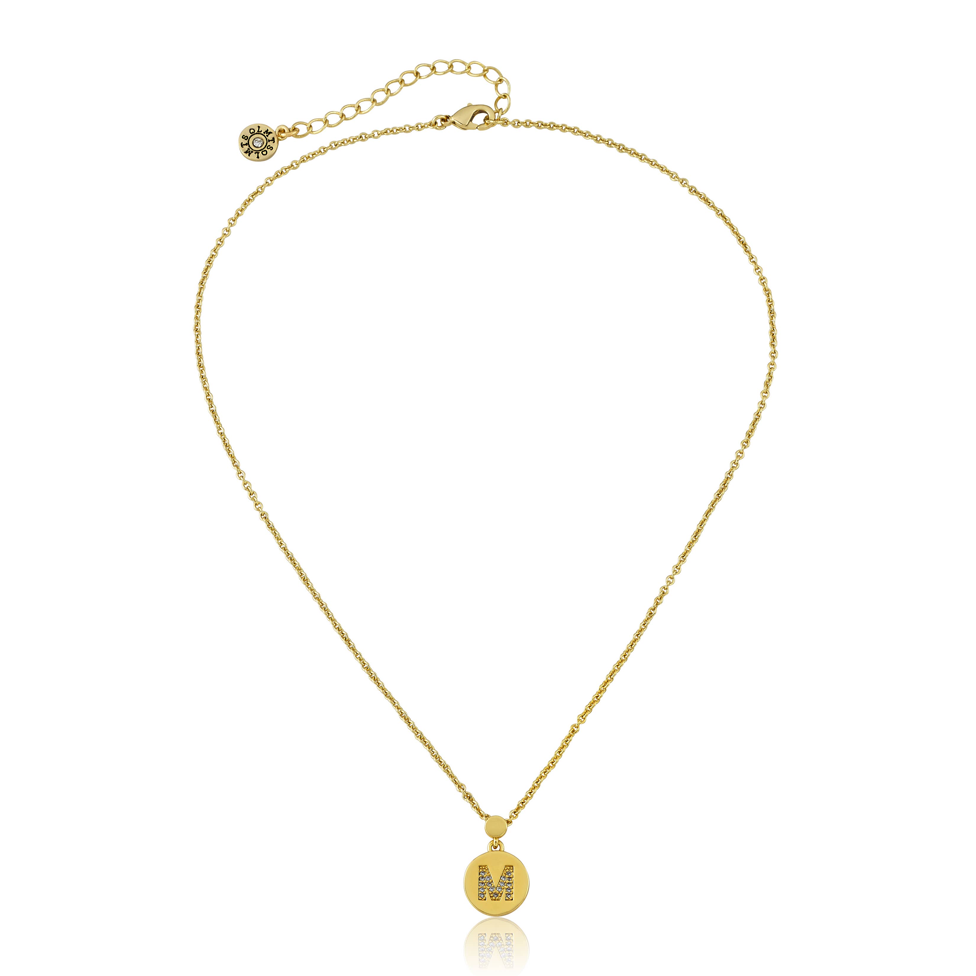 Little Miss Twin Stars - Wholesale Pendant/Charm Necklace - LMTS Classic! Initial Disc Pendant Necklace29