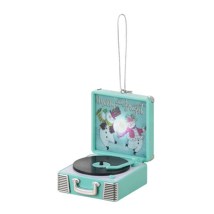 Tourne-disque vintage musical - Turquoise pour la vente par Mr. Christmas