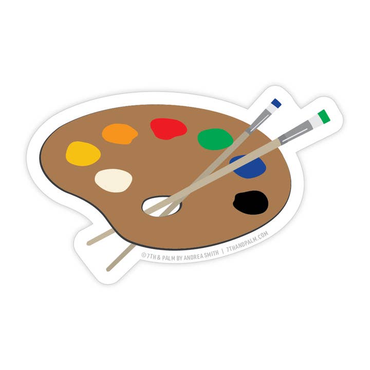 Artist Palette Vinyl Sticker for wholesale by 7th & Palm