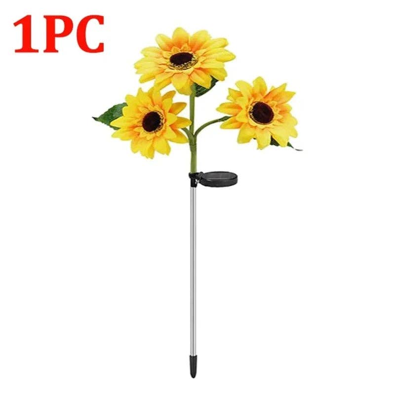Kiyo Home – wholesale Garden/lawn stake – Solar Sunflowers 3-Piece Set1