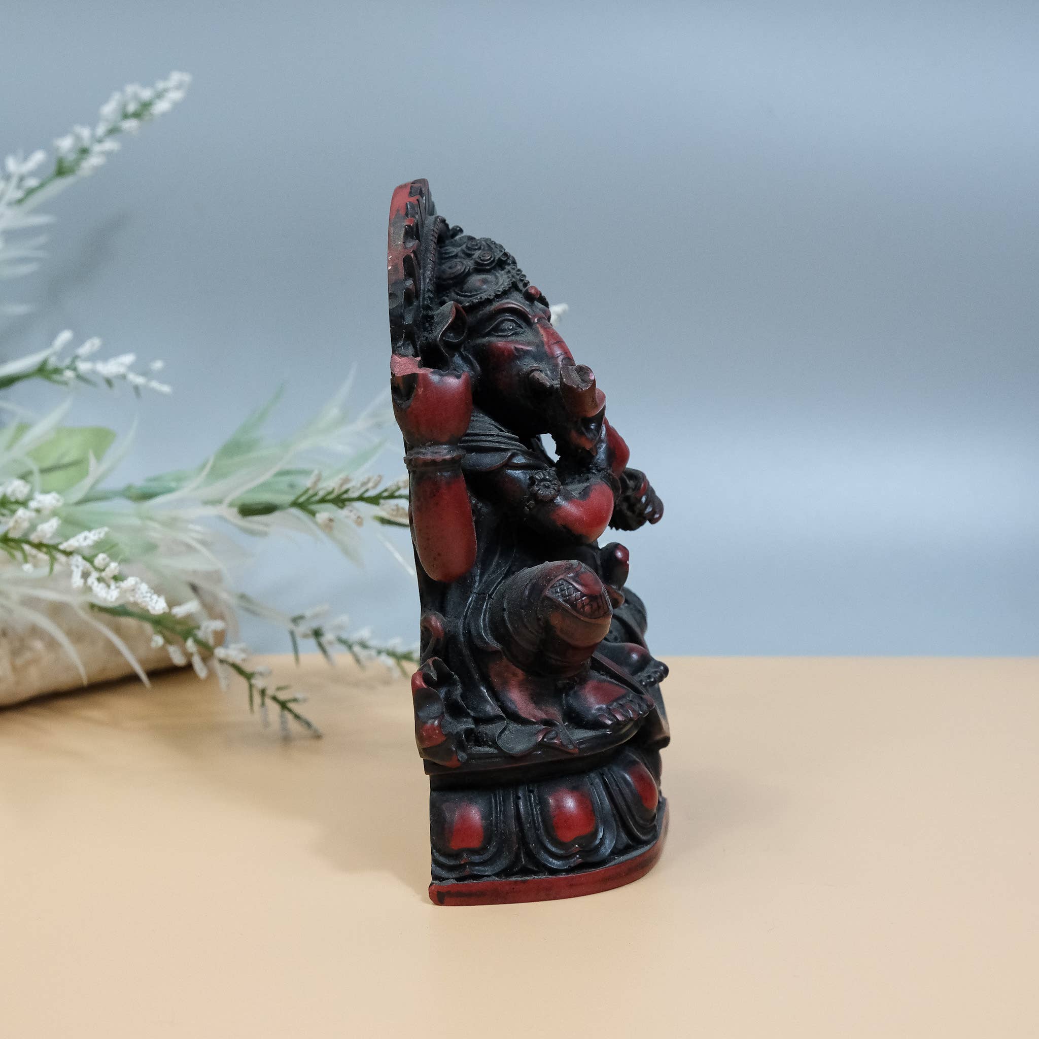 Karma Nepal Crafts – Großhandel Skulptur – Handgefertigte Ganesh-Statue – Hindu-Gottheit des Glücks4