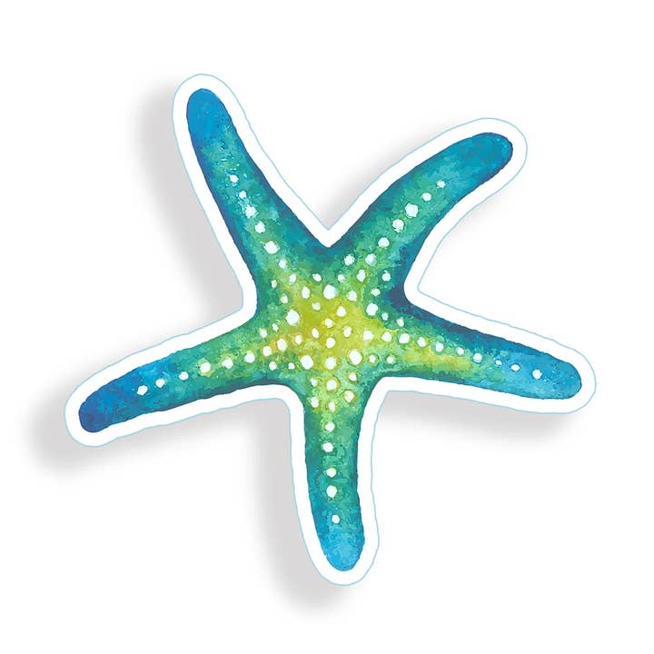 3" blauwgroene zeestersticker voor wholesale door Real Sticky