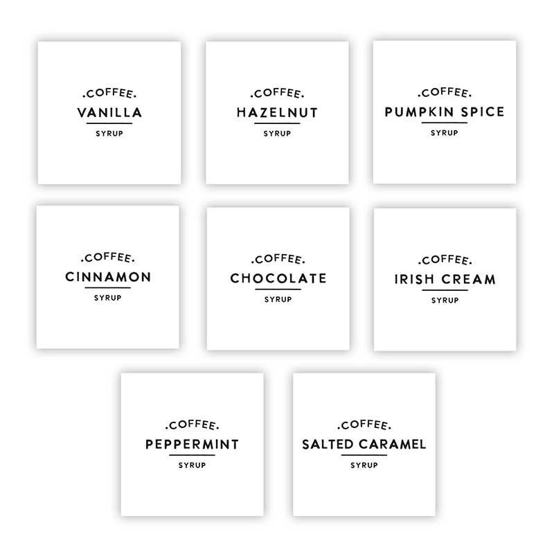 Santa Barbara Design Studio by Creative Brands - Wholesale Drink Dispenser - Glass Coffee Syrup Dispenser - Set of 25