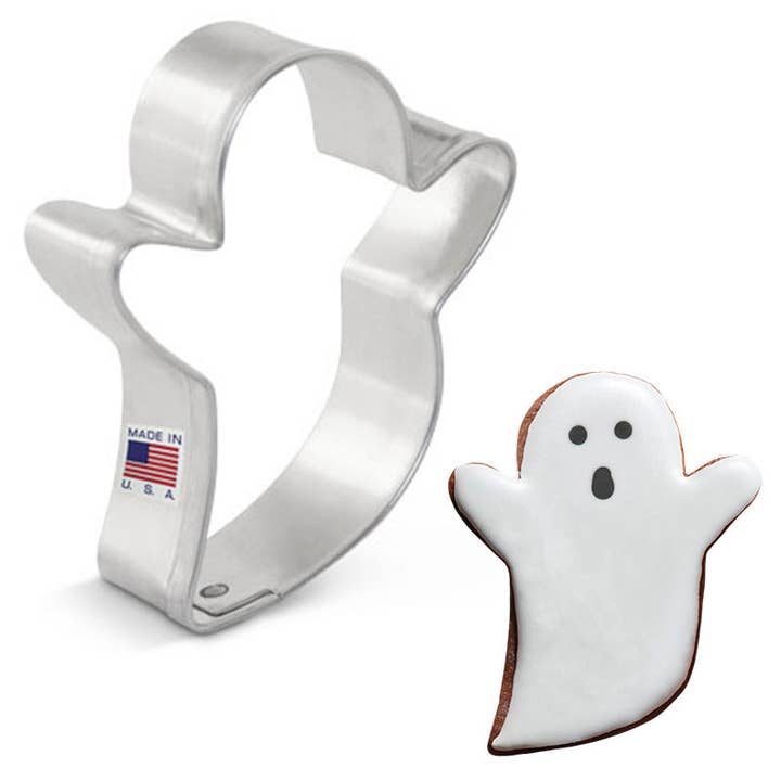 Ann Clark - Wholesale Cookie Cutter - Mini Ghost Cookie Cutter. (Bag of 1 Dozen)