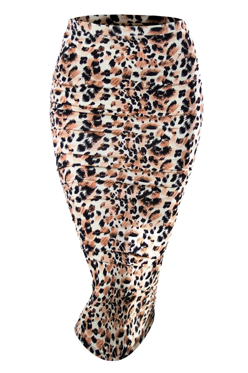 NINEXIS - Wholesale Skirt - Women's - CWBMS070_Slim Fit Ruched Long Pencil Skirt32