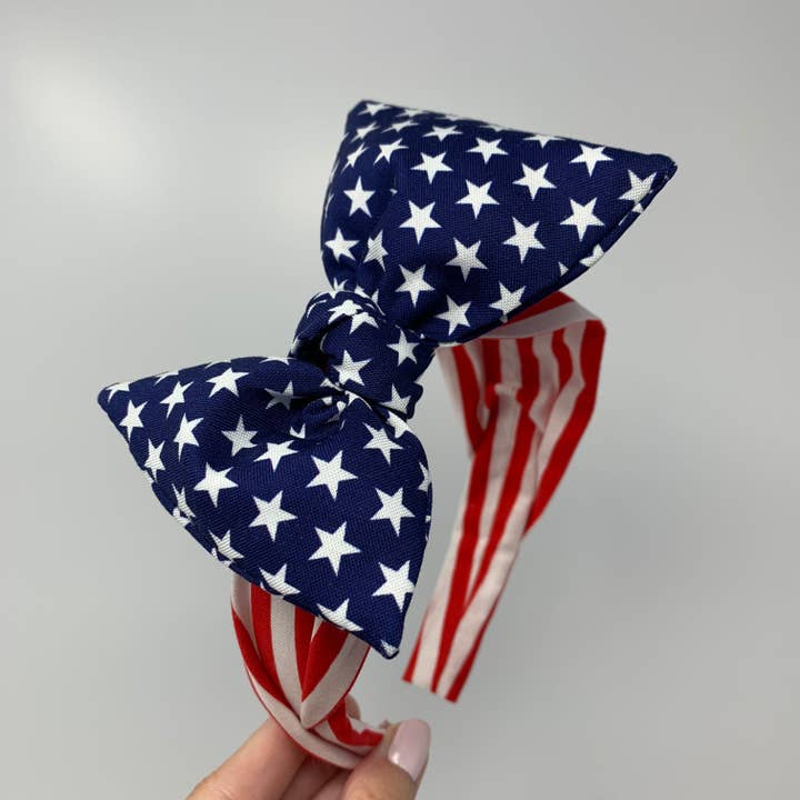 BellaBow XL a stelle e strisce per la vendita all'ingrosso da parte di Bella Notte & Co