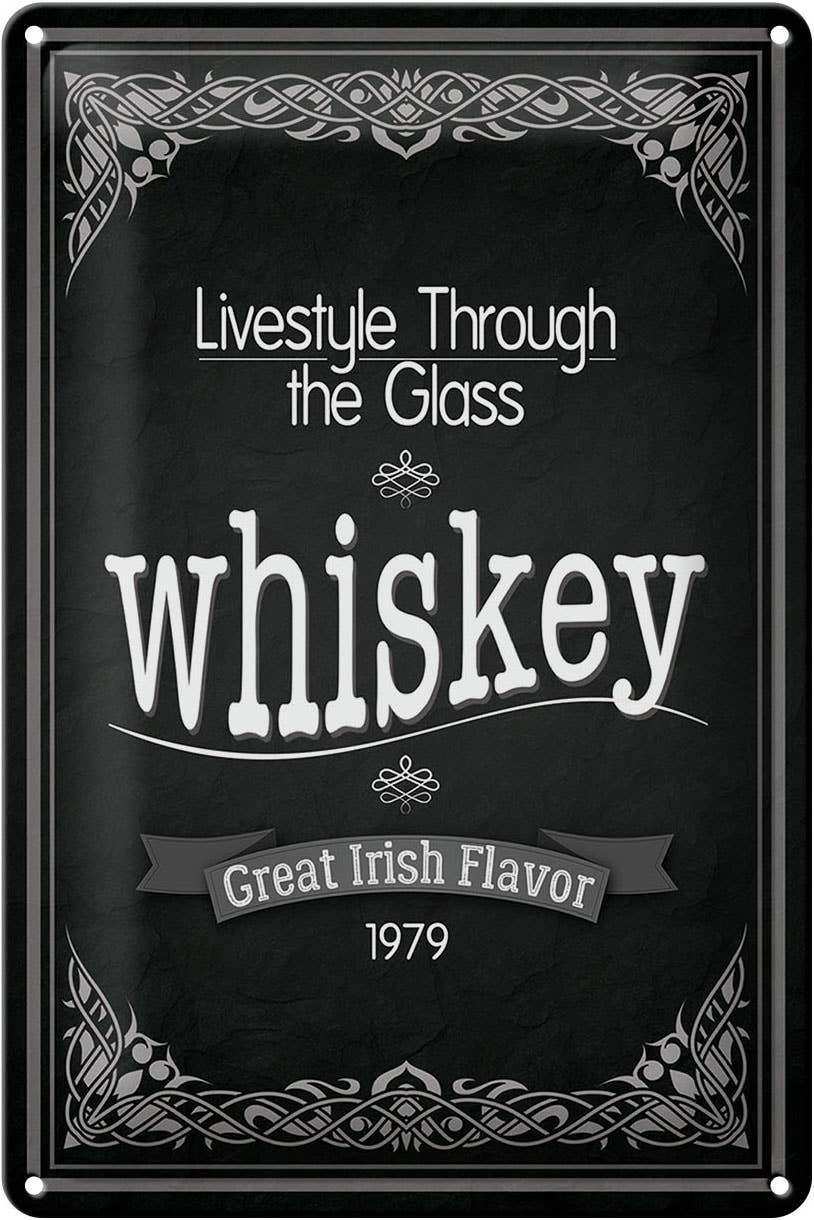 Femer - Wholesale Sign - Whiskey livestyle trough tin sign 20x30cm0