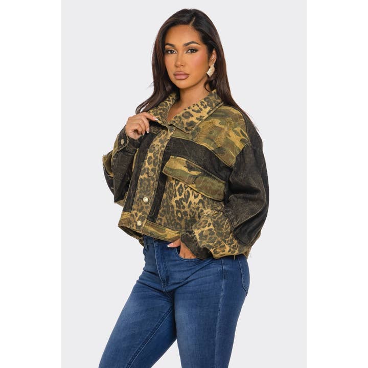 VESTE DÉLAVÉE WILD EDGE pour la vente par Black Pearl Clothing