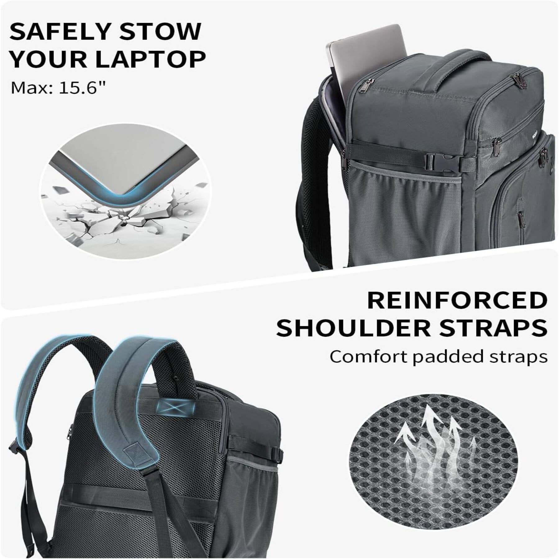 wandf - Wholesale Backpack – Unisex - ECOHUB 30L Flight-Approved Backpack USB Charging Port Bags15