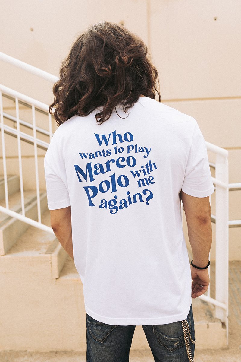 Nostalgic Apparel - Wholesale Screen Printed T-Shirt - Women's - Who Wants to Play Marco Polo | White Tee2