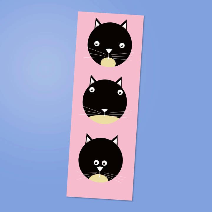 3 katter (rosa) - bokmärke för wholesale av Studio Frits
