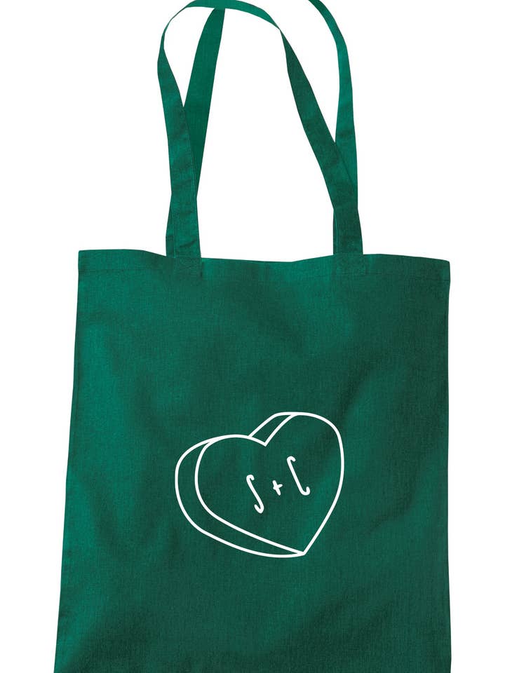 Personalised Couples Initial Tote Bag S1479 for wholesale by Illustrated Identity