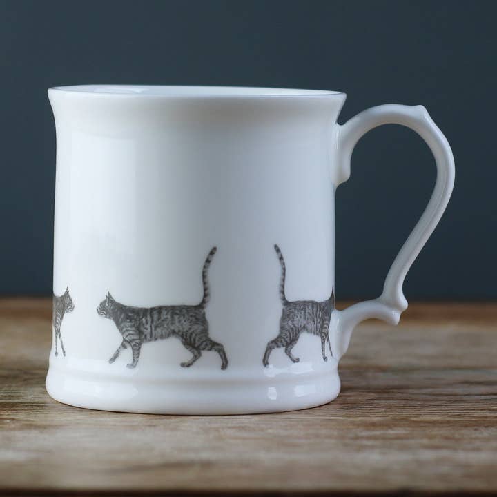 Casual Cat Fine Bone China Tankard for wholesale by Casey Allum