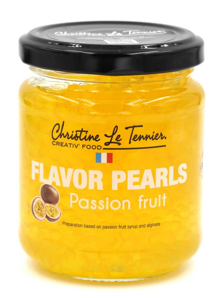 Christine Le Tennier Passion Fruit Flavor Pearls - 7 oz Jar for wholesale by Eastern Shore Products