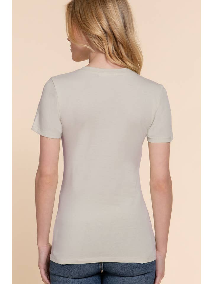 Active Basic | Active USA - Wholesale T-Shirt - Women's - Short Sleeve Cotton Jersey V-neck Top37