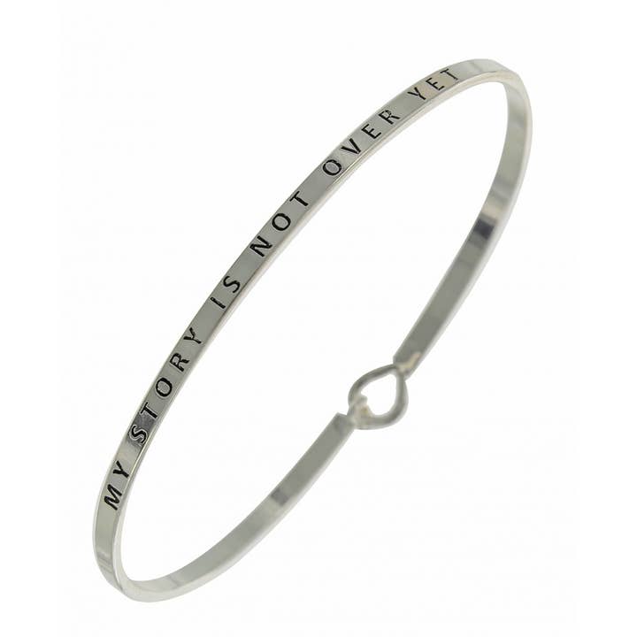 FR3178 MY STORY IS NOT OVER YET_3mm Message Bangle for wholesale by 0011 PREMIERE