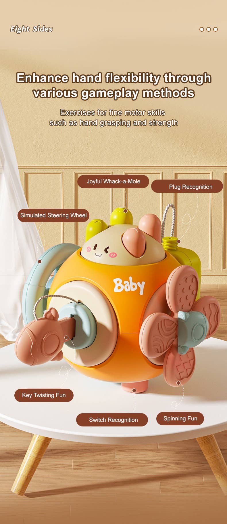 VIGOR - Wholesale Sensory Ball - Baby - Baby Toy Busy Ball Hand Grasping Ball Educational Sensory12