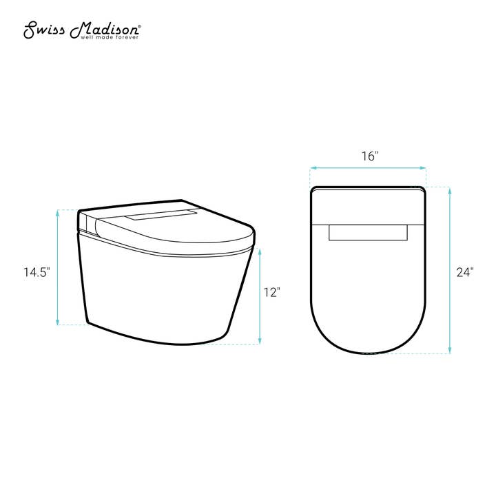 Swiss Madison - Wholesale - Hugo H Wall-Hung Toilet Glossy White w/ Frame4