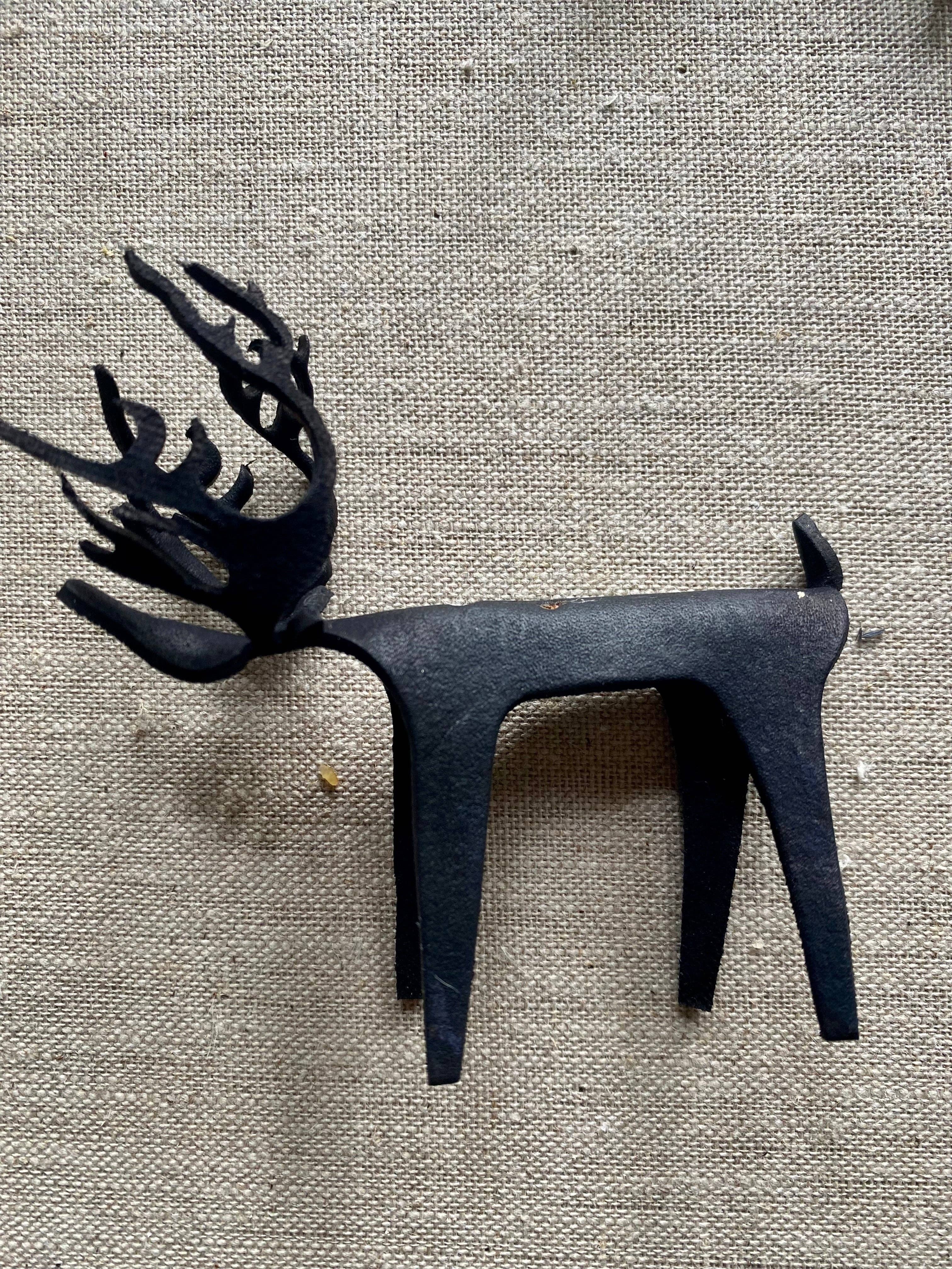 The Merchant Studio – wholesale Ornament – Leather Reindeer Ornament0