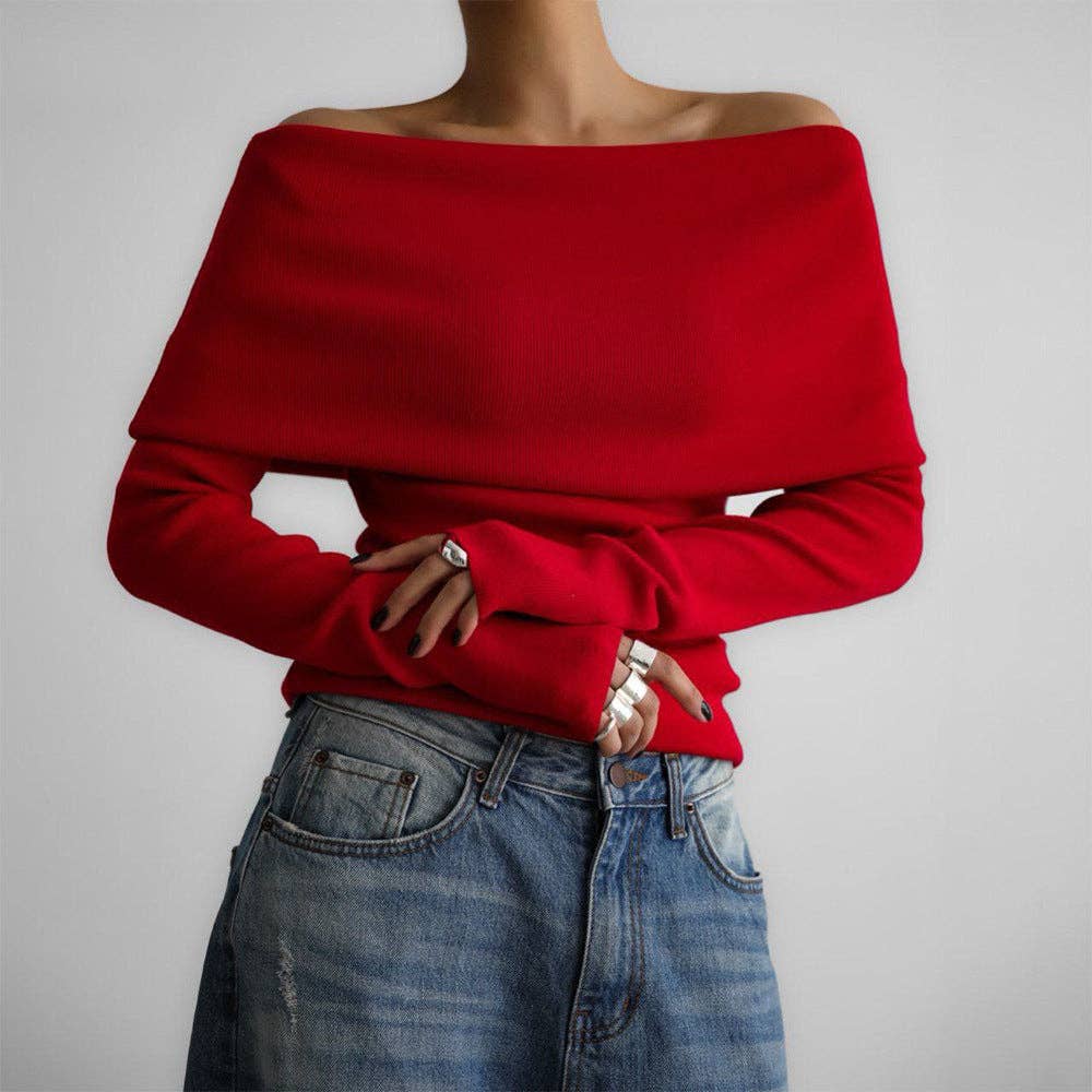 Marayn - Wholesale Knit Sweater - Women's - Chic OffShoulder Knit Sweater for FallWinter 202524