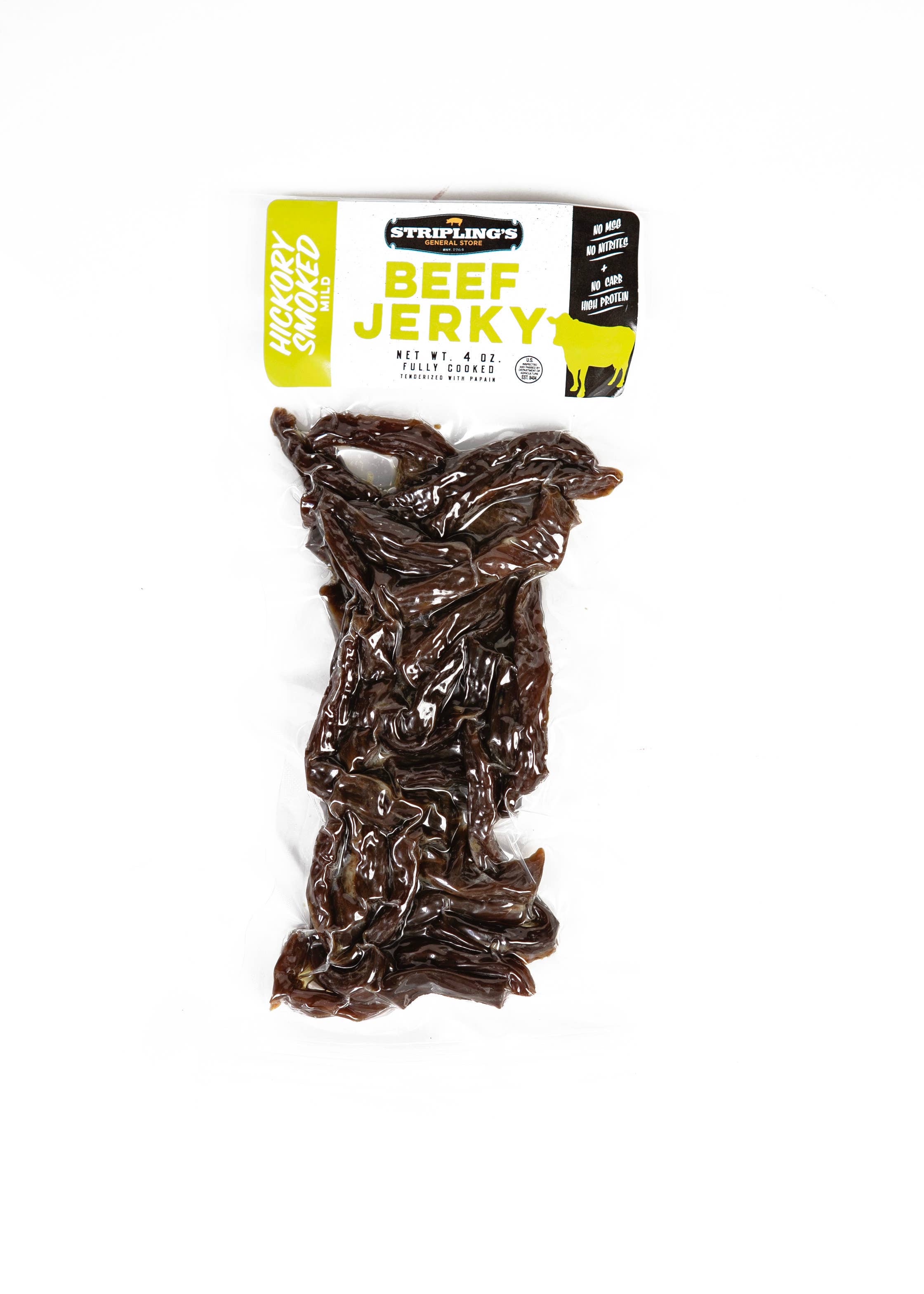 Stripling's General Store - Wholesale Jerky - 4oz Stripling's Beef Jerky - Hickory Smoked