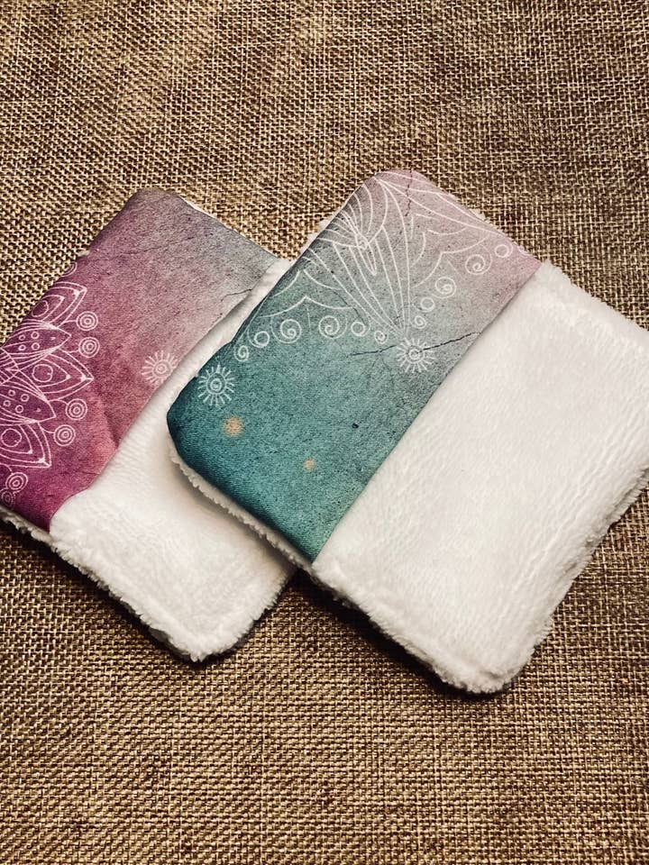 Lingettes lavables réversibles pour la vente par OLB "Oups La Bullette!"