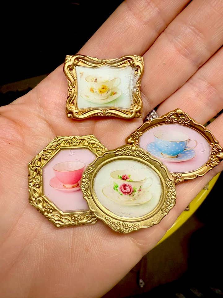 Tea Cup magnets (Set of 4 per item) for wholesale by Art in your Palm