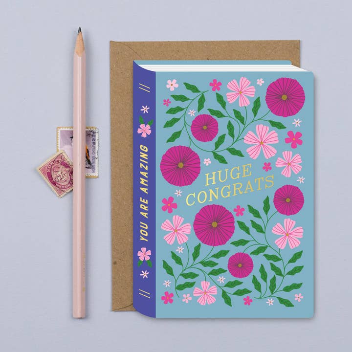 Fairytale Floral Congrats Card for wholesale by Mifkins