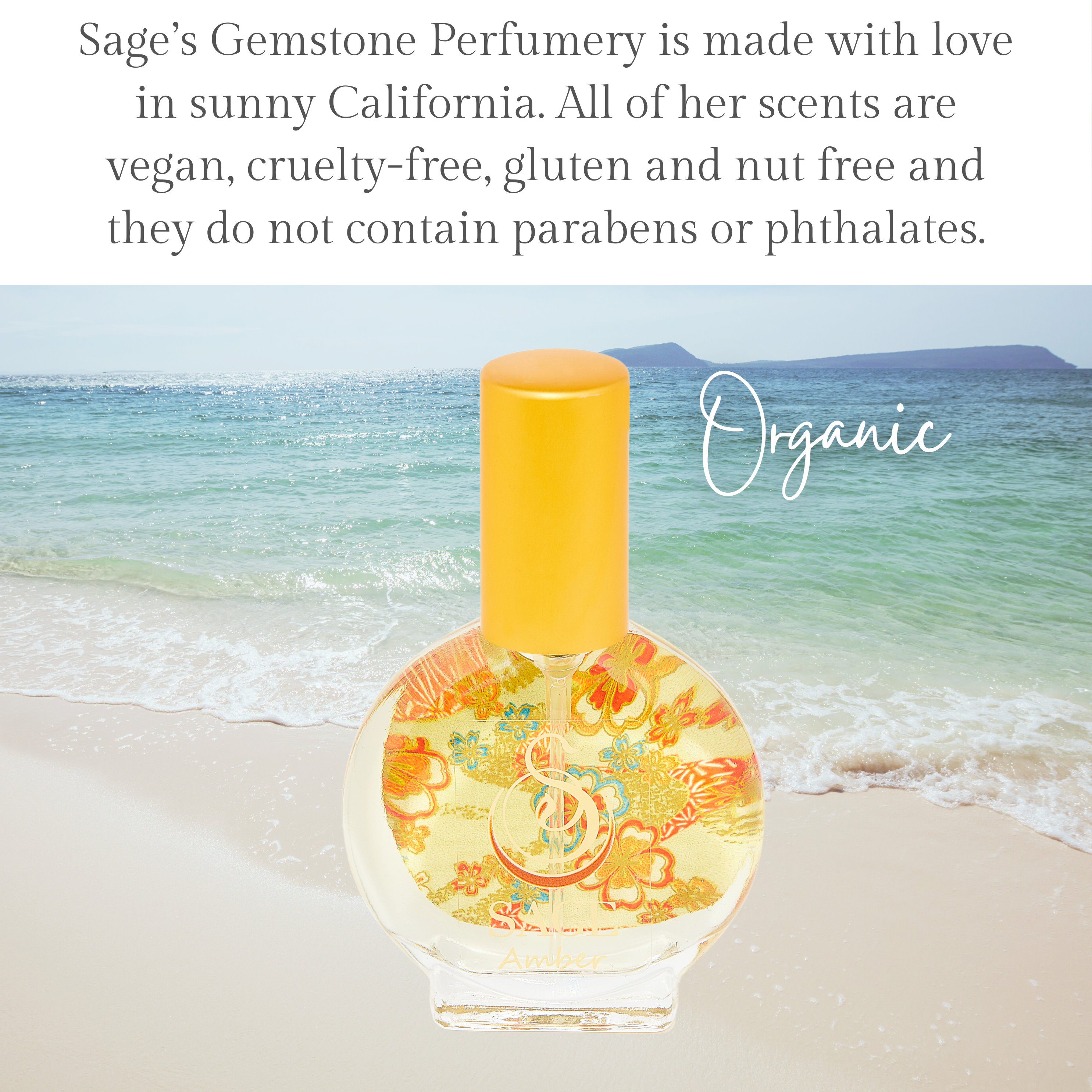 The Sage Lifestyle - A Gemstone Perfumery - Wholesale Perfume/Eau de Toilette - Amber Organic Perfume Eau de Toilette Spray Mini- 1/2 oz4