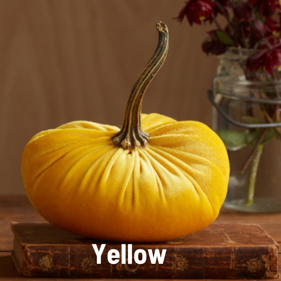 Your Heart's Content - Wholesale Decorative Tabletop Object - Pumpkin Large Velvet, Fall Mantel Decor, Halloween Table41