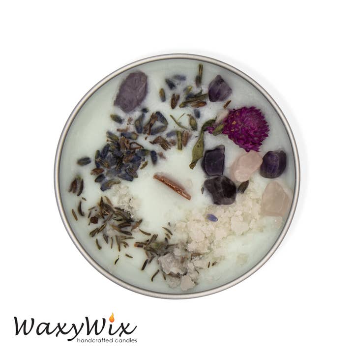 The Wicklow Witch Ltd – Engroshandel Rejsestearinlys – Wiccan Angst Relief stave stearinlys med krystaller1