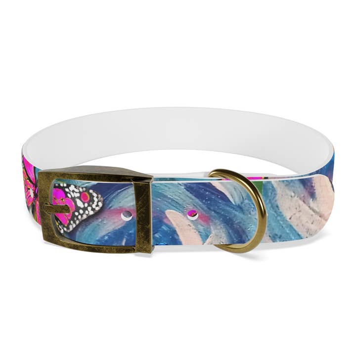 Blue Rose husdjurskrage för wholesale av Off the Canvas Collection, LLC