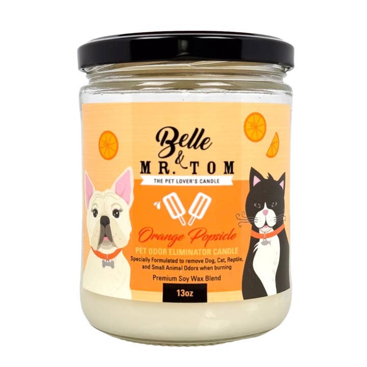 Belle & Mr. Tom - Wholesale Jar/Filled Candle - *Orange Popsicle