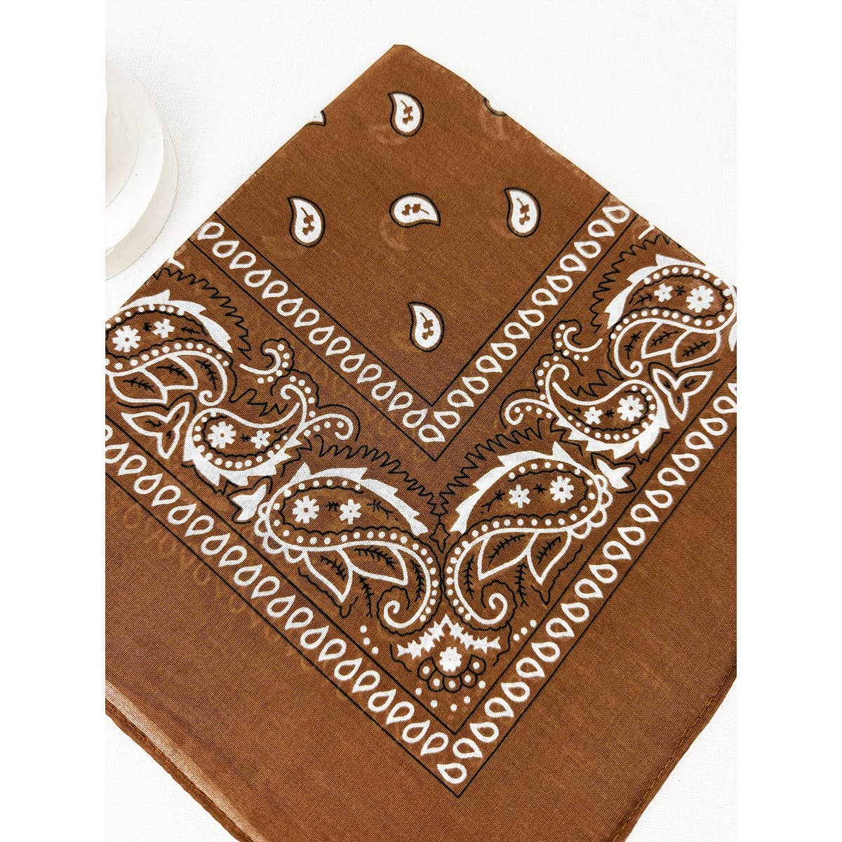 Brown Pasley Pattern Bandanas for wholesale on Faire4