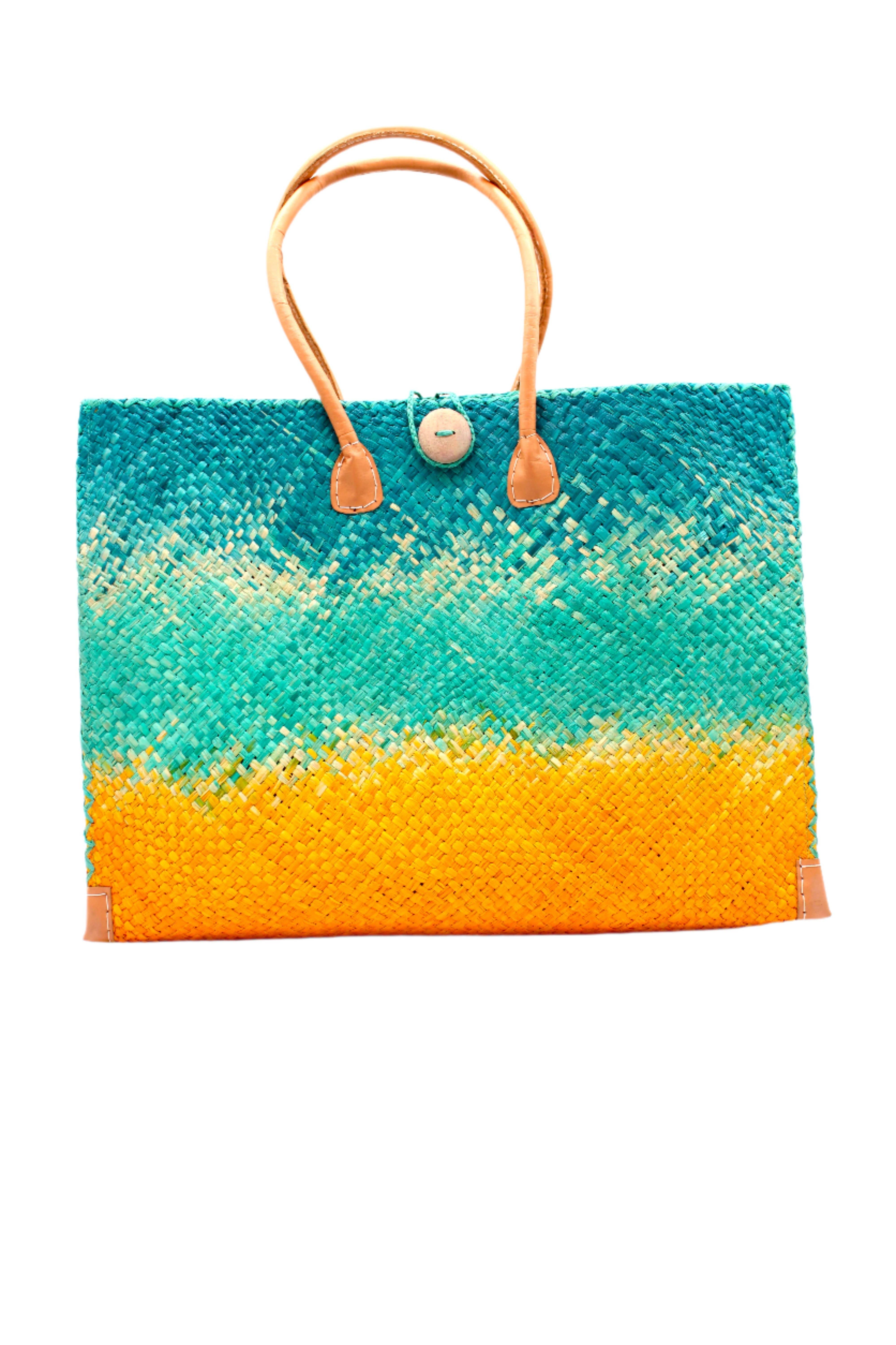 Shebobo – Engroshandel Skuldertaske – unisex – Shebobo Zafran Holden Ombre stor strandtaske i strå2