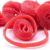 Long Island Candy Factory - Wholesale Licorice - Gerrit Broadway Wheels Strawberry Red Licorice 4.4 lb bag