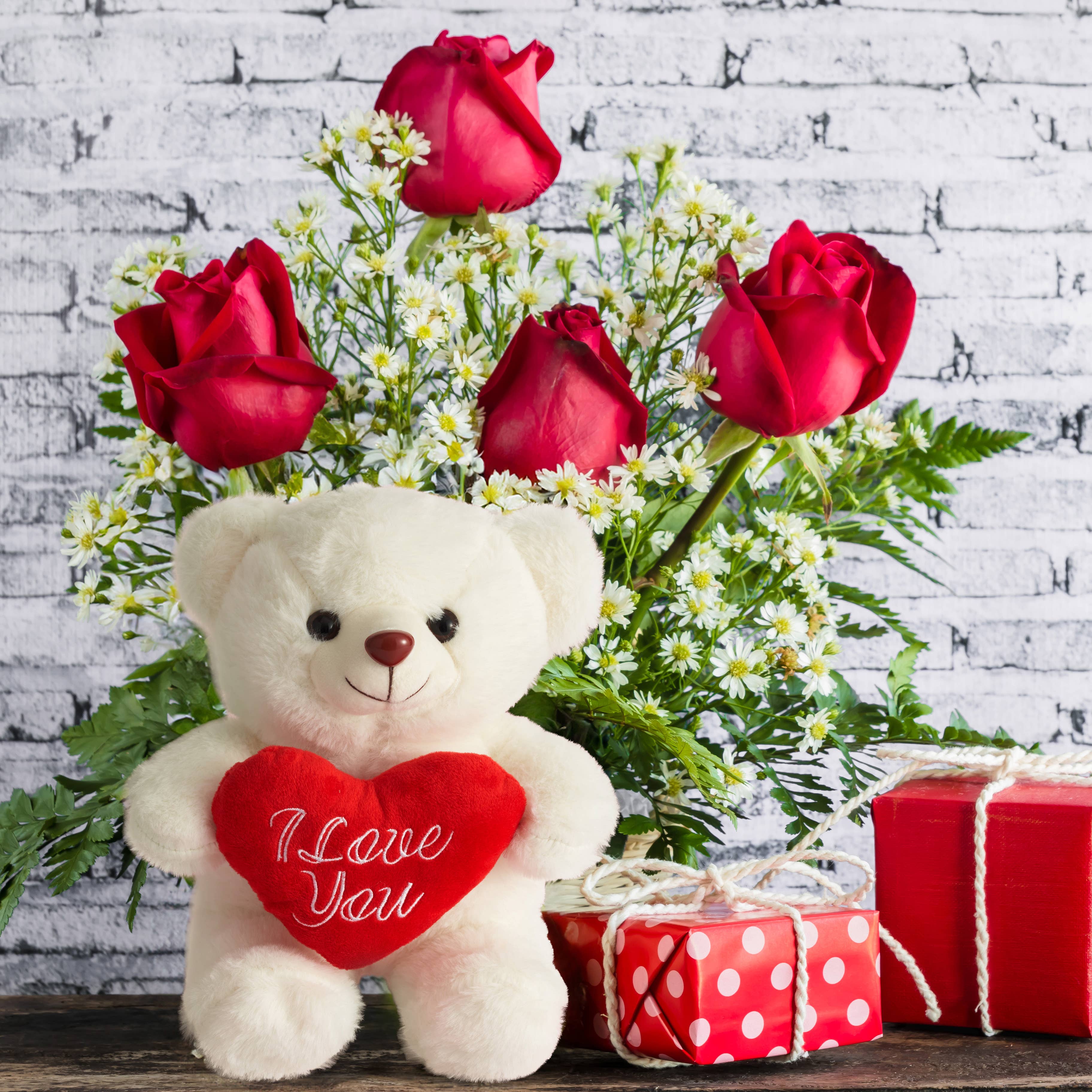 The Twiddlers - Wholesale Stuffed/Plush Toy - Kids & Baby - Teddy Bear with I Love You Heart, 25cm / 10" - Valentine Day3