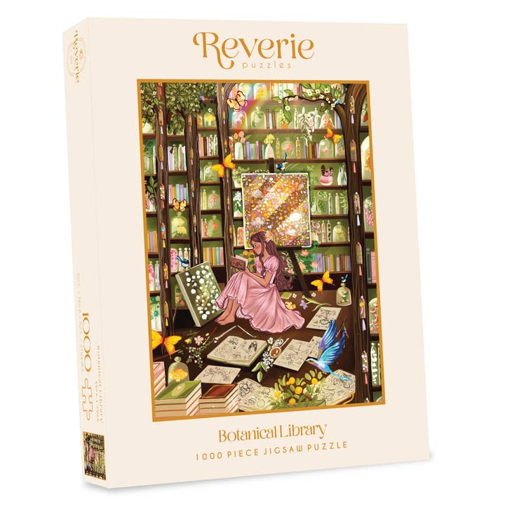 Botanical Library Jigsaw Puzzle (1000 Pieces) for wholesale by Reverie Puzzles
