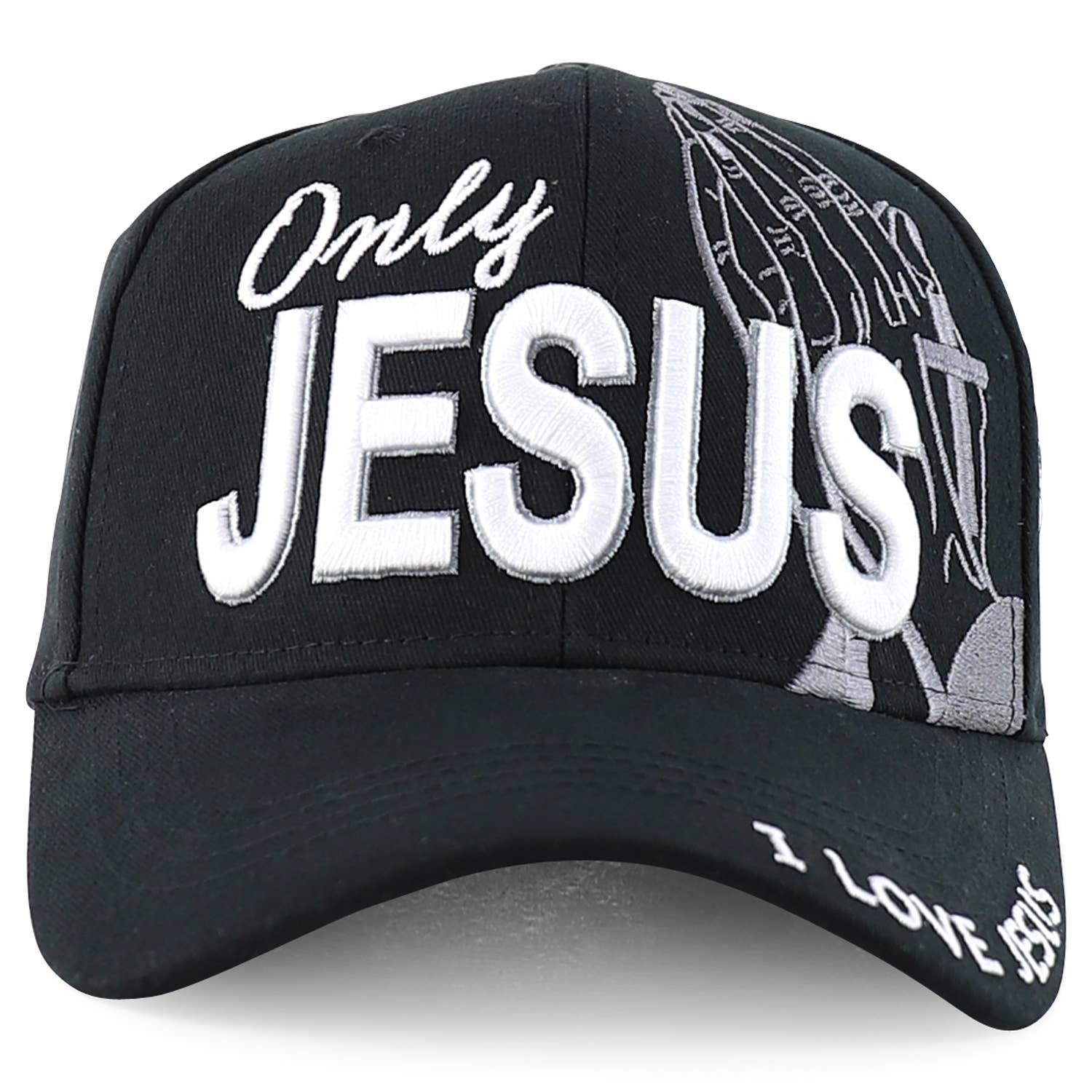 Trendy Apparel Shop - Wholesale Baseball Cap - Unisex - Only Jesus Praying Hand Embroidered Christian Ball Cap10